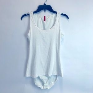 Spanx Show Stopper White Tank w/Built in Bodysuit